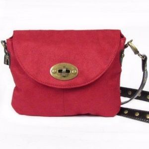 TOKYObay Natali Red Vegan Suede Shoulder Crossbody